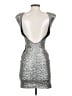 Zara 100% Polyamide Metallic Silver Cocktail Dress Size S - photo 2