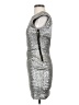 Zara 100% Polyamide Metallic Silver Cocktail Dress Size S - photo 5
