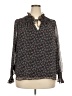 Ann Taylor LOFT 100% Polyester Gray Long Sleeve Blouse Size XXL - photo 1