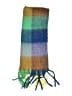 Unbranded Plaid Yellow Blue Scarf One size - photo 2