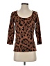 August Silk Brown 3/4 Sleeve Top Size S - photo 1