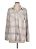 Thread & Supply Plaid Gray Long Sleeve Blouse Size L - photo 1