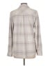 Thread & Supply Plaid Gray Long Sleeve Blouse Size L - photo 2