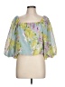 Calypso St. Barth Green 3/4 Sleeve Blouse Size L - photo 1