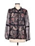 Octavia 100% Polyester Paisley Black Long Sleeve Blouse Size M - photo 1