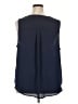 Torrid 100% Polyester Solid Blue Sleeveless Blouse Size 2X Plus (2) - photo 2