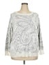 Peyton Jensen Paisley Silver Pullover Sweater Size 2X - photo 1