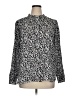 Ann Taylor LOFT 100% Polyester Animal Print Silver Long Sleeve Blouse Size XL - photo 1