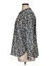 Ann Taylor LOFT 100% Polyester Animal Print Silver Long Sleeve Blouse Size XL - photo 5