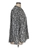 Ann Taylor LOFT 100% Polyester Animal Print Silver Long Sleeve Blouse Size XL - photo 4