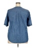Denim 24/7 100% Cotton Blue 3/4 Sleeve Button-Down Shirt Size 20W - photo 2