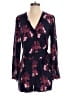 Ann Taylor LOFT 100% Rayon Floral Purple Blue Romper Size 00 - photo 1