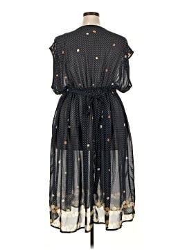 open lace back dress eShakti FX Night Sky Print Crepe Pleat Waist Dress M-10 Midnight  Blue/White/Black at Amazon Women's Clothing store