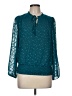 Les Serein 100% Polyester Teal Long Sleeve Blouse Size M - photo 1