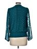 Les Serein 100% Polyester Teal Long Sleeve Blouse Size M - photo 2