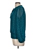 Les Serein 100% Polyester Teal Long Sleeve Blouse Size M - photo 5