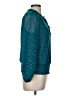 Les Serein 100% Polyester Teal Long Sleeve Blouse Size M - photo 4