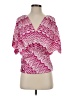 Cynthia Steffe Pink Short Sleeve Blouse Size S - photo 1
