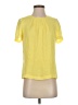 J.Crew 100% Silk Yellow Short Sleeve Silk Top Size 00 - photo 1