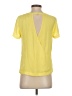 J.Crew 100% Silk Yellow Short Sleeve Silk Top Size 00 - photo 2