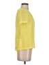 J.Crew 100% Silk Yellow Short Sleeve Silk Top Size 00 - photo 4