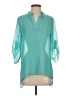 Pat Rego 100% Polyester Teal 3/4 Sleeve Blouse Size XS - photo 1