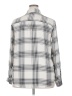 Maurices 100% Polyester Plaid Silver Long Sleeve Blouse Size XXL - photo 2