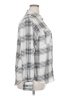 Maurices 100% Polyester Plaid Silver Long Sleeve Blouse Size XXL - photo 4