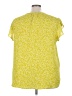 Cynthia Rowley 100% Polyester Yellow Short Sleeve Blouse Size 3X - photo 2