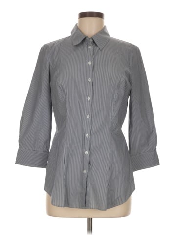 White House Black Market 3/4 Sleeve Button-Down Shirt (view 1)