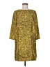 Tibi 100% Silk Animal Print Yellow Gold Casual Dress Size 6 - photo 1