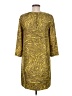 Tibi 100% Silk Animal Print Yellow Gold Casual Dress Size 6 - photo 2