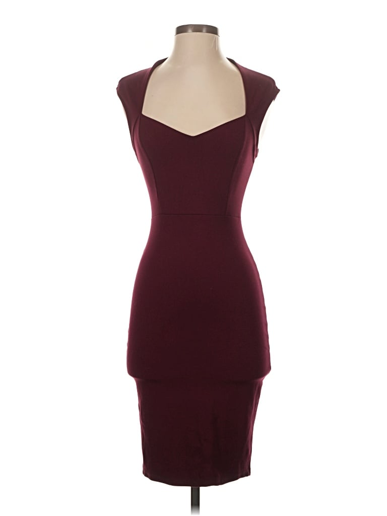 Pre-owned Privy Cocktail Dress In Burgundy