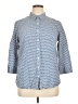 Van Heusen 100% Cotton Polka Dots Blue 3/4 Sleeve Button-Down Shirt Size XL - photo 1