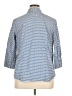 Van Heusen 100% Cotton Polka Dots Blue 3/4 Sleeve Button-Down Shirt Size XL - photo 2