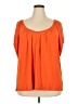 MICHAEL Michael Kors Orange Short Sleeve Blouse Size 2X - photo 1