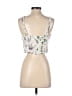 Topshop 100% Polyester White Sleeveless Top Size 6 - photo 2