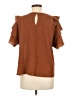 Express Brown Short Sleeve Blouse Size M - photo 2