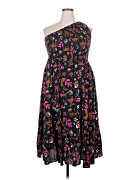 strapless open back dress Torrid Maxi Dress Plus Pink 1X