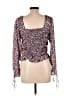 H&M 100% Polyester Blue Long Sleeve Blouse Size M - photo 2