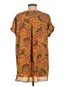 Assorted Brands 100% Polyester Orange Short Sleeve Blouse Size S - photo 2
