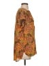 Assorted Brands 100% Polyester Orange Short Sleeve Blouse Size S - photo 4