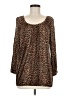 MICHAEL Michael Kors 100% Viscose Brown Long Sleeve Blouse Size M - photo 1