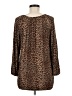 MICHAEL Michael Kors 100% Viscose Brown Long Sleeve Blouse Size M - photo 2
