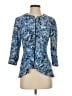 Alex Evenings Print Blue Jacket Size S - photo 1