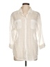 Kensie 100% Polyester Ivory 3/4 Sleeve Blouse Size L - photo 1