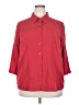 Christopher & Banks Red 3/4 Sleeve Button-Down Shirt Size 2X - photo 1