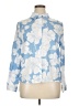Unbranded 100% Polyester Floral Blue Long Sleeve Blouse Size XL - photo 1