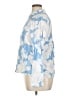 Unbranded 100% Polyester Floral Blue Long Sleeve Blouse Size XL - photo 5