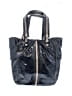 Perlina 100% Leather Metallic Blue Leather Tote One size - photo 1